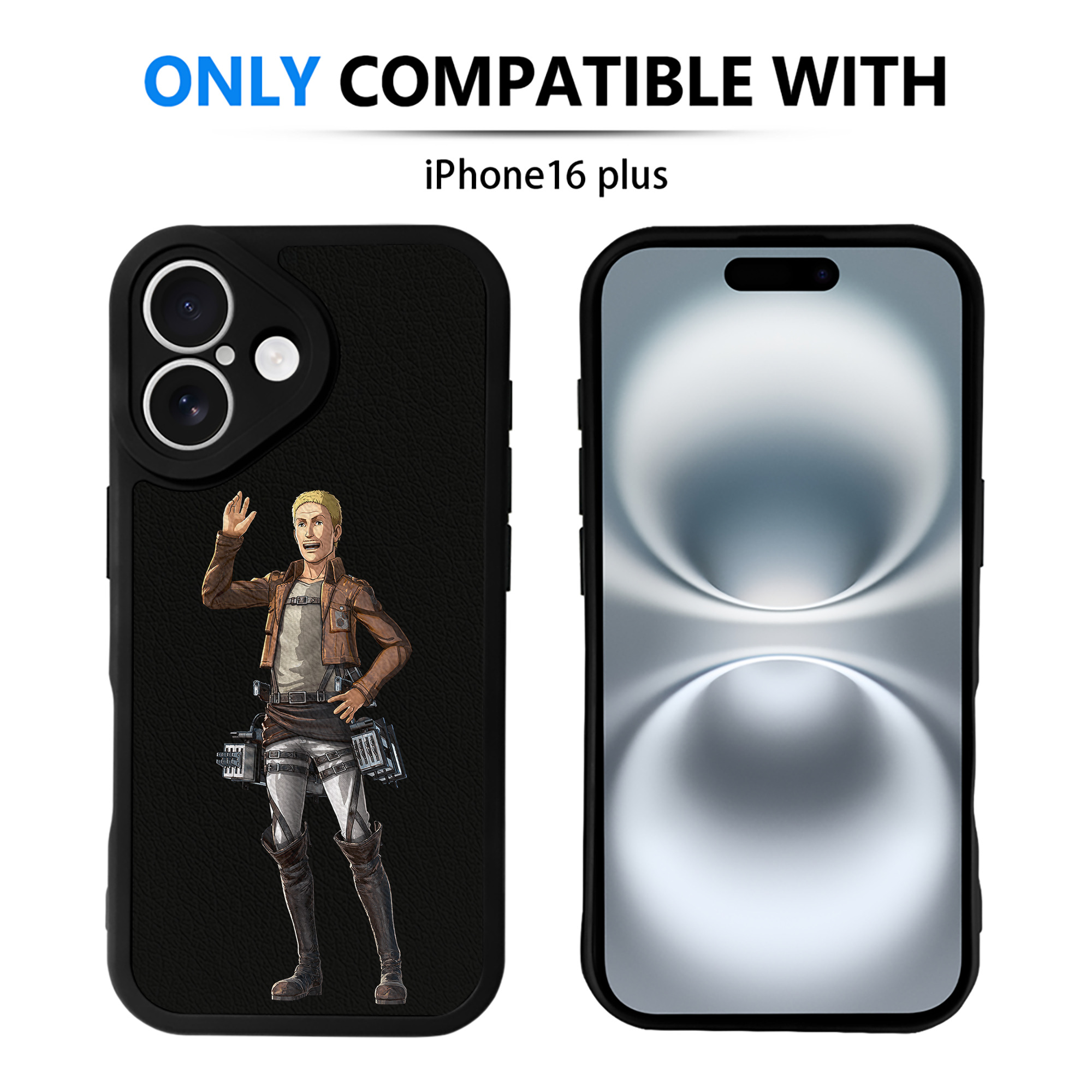（画像用） 進撃の巨人 ハンネス Attack on Titan Hannes 【iPhone 16シリーズ対応】シリコンスマホケース（レザー調） 材質：シリコン